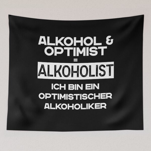 Item preview, Optimistic with alcohol funny Mallorca party designed and sold by LuminOrb.