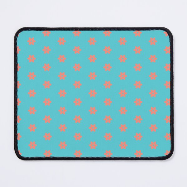 Item preview, Geometric Sunset on Sea Soft Coral Flowers on Bright Turquoise designed and sold by Triplicate Limited.