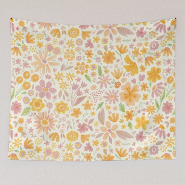 Item preview, Warm Yellow Wildflower Marker Pattern designed and sold by CircusCreative.