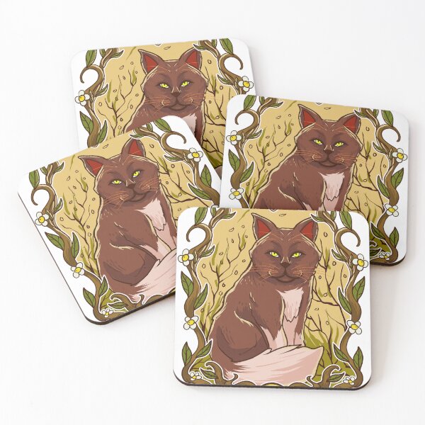 Item preview, Brown cat yellow eyes designed and sold by sharktalestudio.