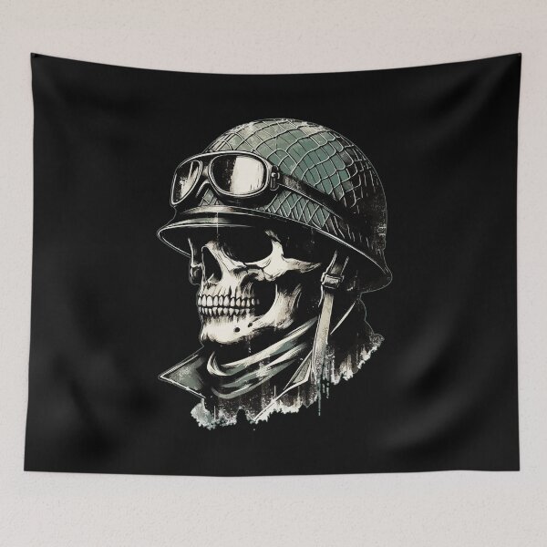Item preview, Skeleton Skull Soldier Vintage designed and sold by TomFrontierArt.