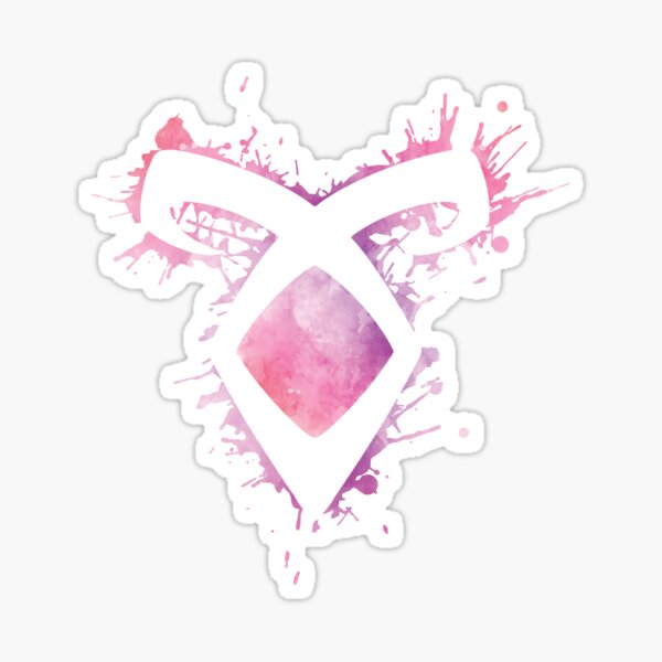 Shadowhunters Rune Angelic Power Rune Voids And Outline Splashes Pink Watercolors Clary