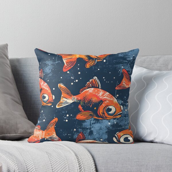 Item preview, Funny fish in comic style on blue background designed and sold by FinFriends.