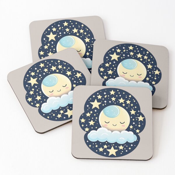 Item preview, Dreamy Moon With Rosy Cheeks - Cute Sleepy Moon  designed and sold by Creative.Shop.