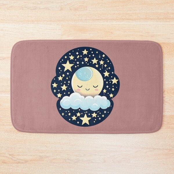 Item preview, Dreamy Moon With Rosy Cheeks - Cute Sleepy Moon  designed and sold by Creative.Shop.