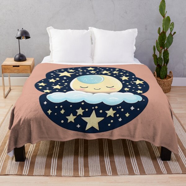 Item preview, Dreamy Moon With Rosy Cheeks - Cute Sleepy Moon designed and sold by Creative.Shop.