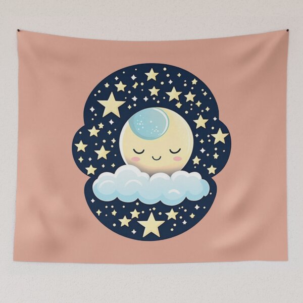 Item preview, Dreamy Moon With Rosy Cheeks - Cute Sleepy Moon  designed and sold by Creative.Shop.