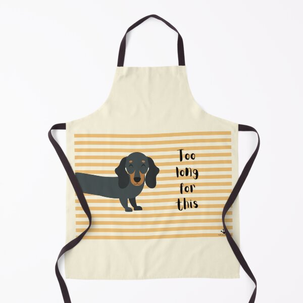 Item preview, Too Long For This - Cute Wiener Dog on Stripes designed and sold by ColorWander.