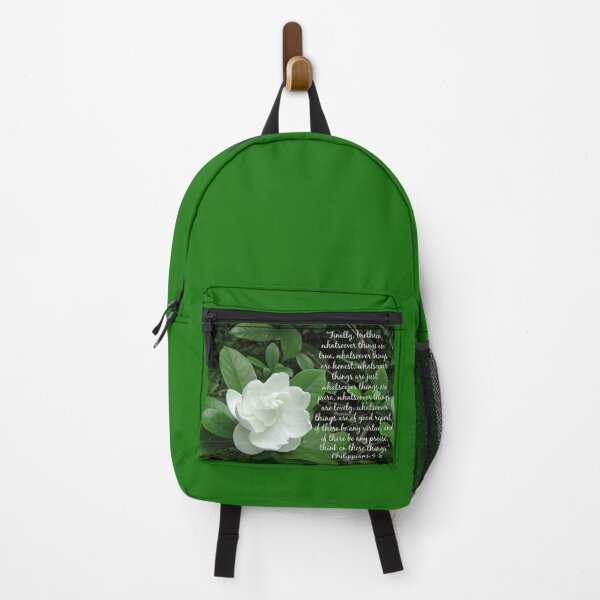 Item preview, Philippians 4:8 Scripture with Gardenia designed and sold by Linda Walsh.