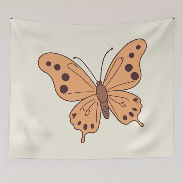 Item preview, Kawaii Simple brown butterfly designed and sold by Atlantico54.