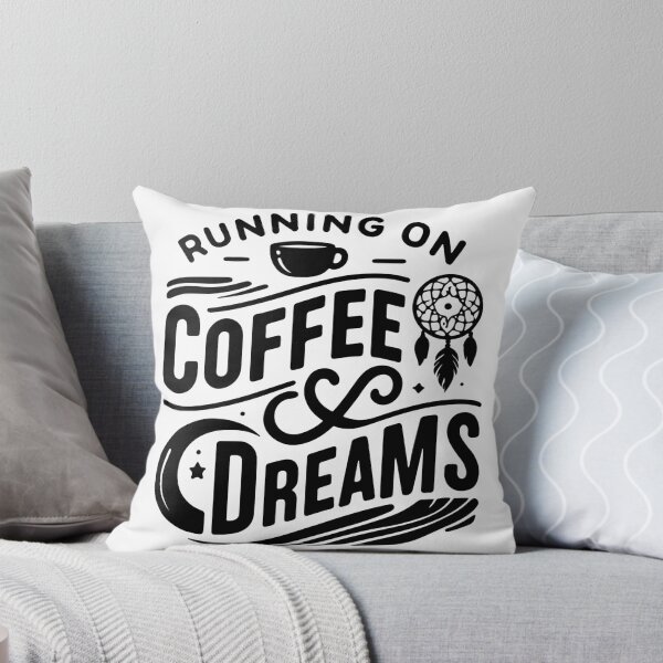 Item preview, Coffee T-Shirt (Running on coffee and dreams) – Perfect for coffee lovers designed and sold by PixelAdventurer.