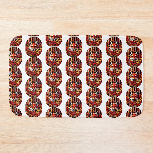 Item preview, Majestic Fox in Vibrant Autumn Leaves Cartoon designed and sold by Akioos.