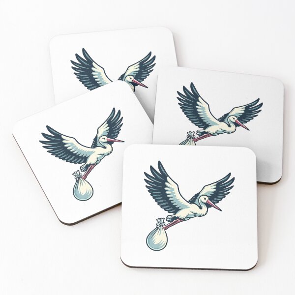 Item preview, Classic Stork Delivering Baby Cartoon designed and sold by Akioos.