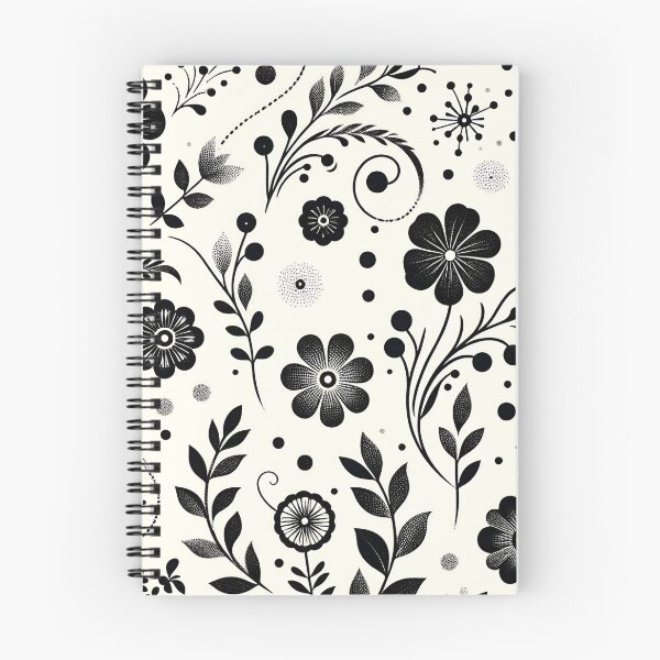 Item preview, Black and White  Floral Pattern designed and sold by GraphicsClub.