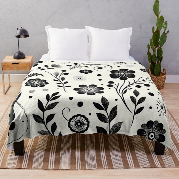 Item preview, Black and White  Floral Pattern designed and sold by GraphicsClub.