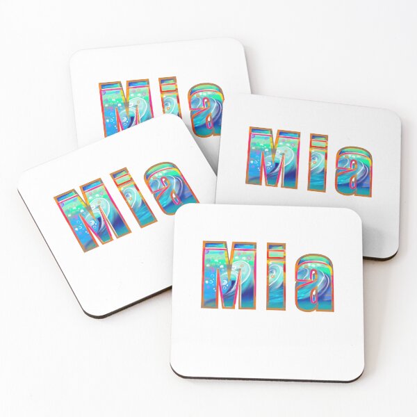 Item preview, Mia first name ocean waves themed Girls and womens Personalized Custom name Mia designed and sold by Artonmytee.