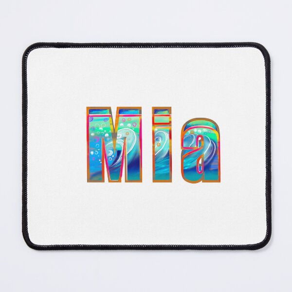 Item preview, Mia first name ocean waves themed Girls and womens Personalized Custom name Mia designed and sold by Artonmytee.