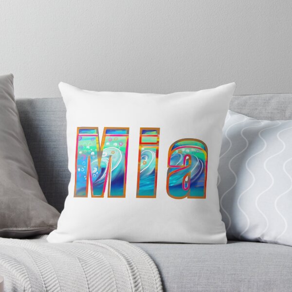 Item preview, Mia first name ocean waves themed Girls and womens Personalized Custom name Mia designed and sold by Artonmytee.