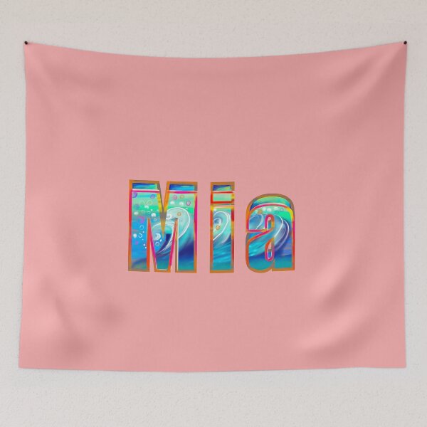 Item preview, Mia first name ocean waves themed Girls and womens Personalized Custom name Mia designed and sold by Artonmytee.