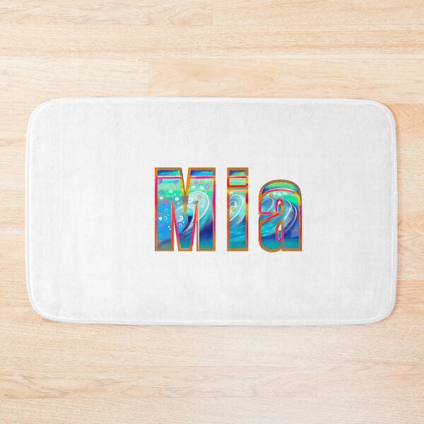 Item preview, Mia first name ocean waves themed Girls and womens Personalized Custom name Mia designed and sold by Artonmytee.