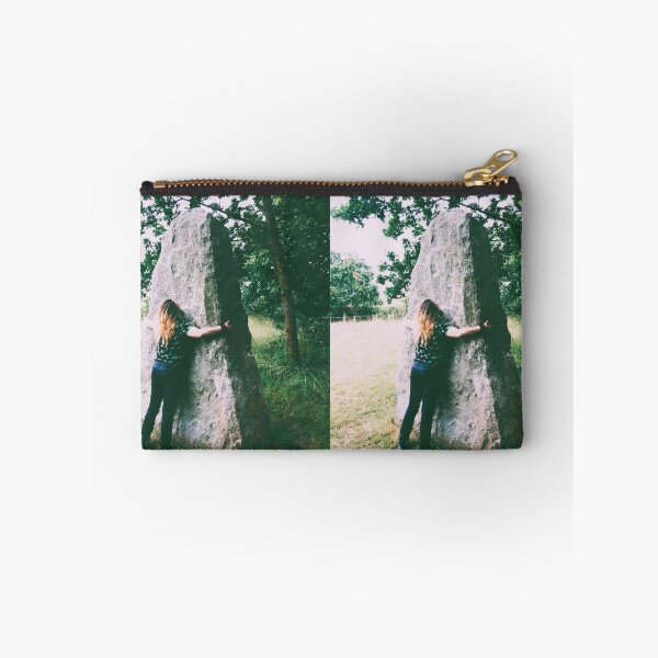 Item preview, Portrait photograph of a woman pressed against a menhir designed and sold by Carré Comme Orange.
