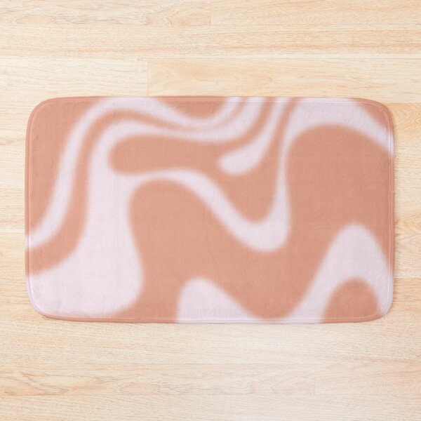 Item preview, Dreamy Retro Liquid Swirl Contemporary Abstract 2 in Pastel Pink and Buff Apricot designed and sold by kierkegaard.