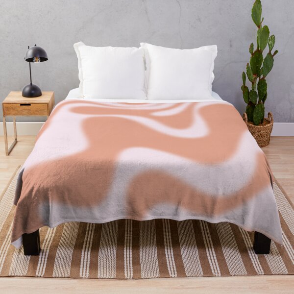 Item preview, Dreamy Retro Liquid Swirl Contemporary Abstract 2 in Pastel Pink and Buff Apricot designed and sold by kierkegaard.