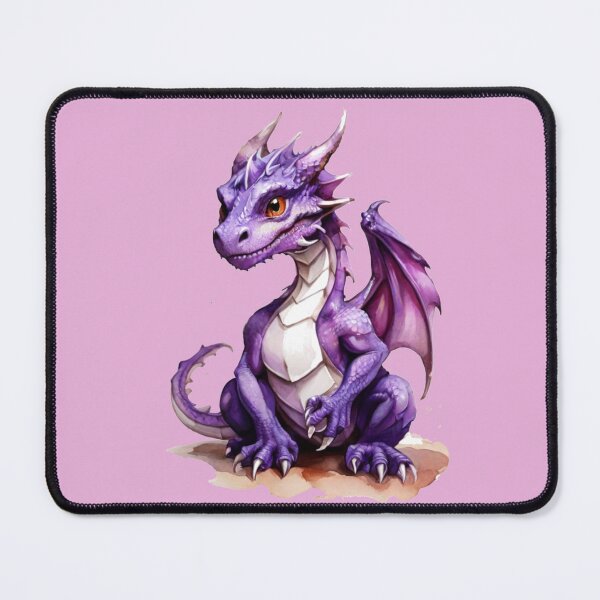 Item preview, a friendly purple dragon- lilac background designed and sold by Rose Design & Photos.