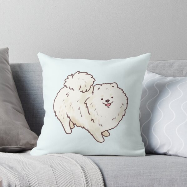 Item preview, Cute white pomeranian dog   designed and sold by Artofmayara.