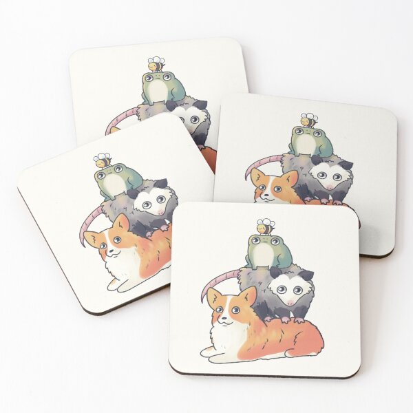 Item preview, Cute corgi opossum frog bee designed and sold by Artofmayara.