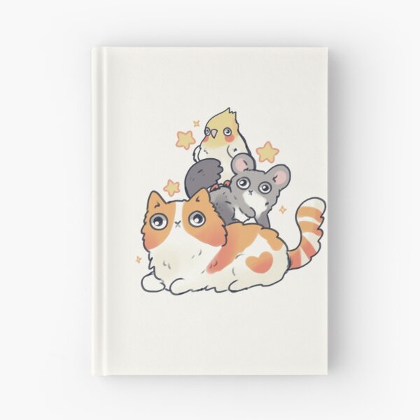 Item preview, Cat Chinchilla cockatiel bird stack  designed and sold by Artofmayara.
