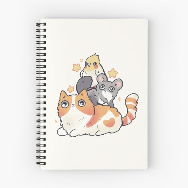 Item preview, Cat Chinchilla cockatiel bird stack  designed and sold by Artofmayara.