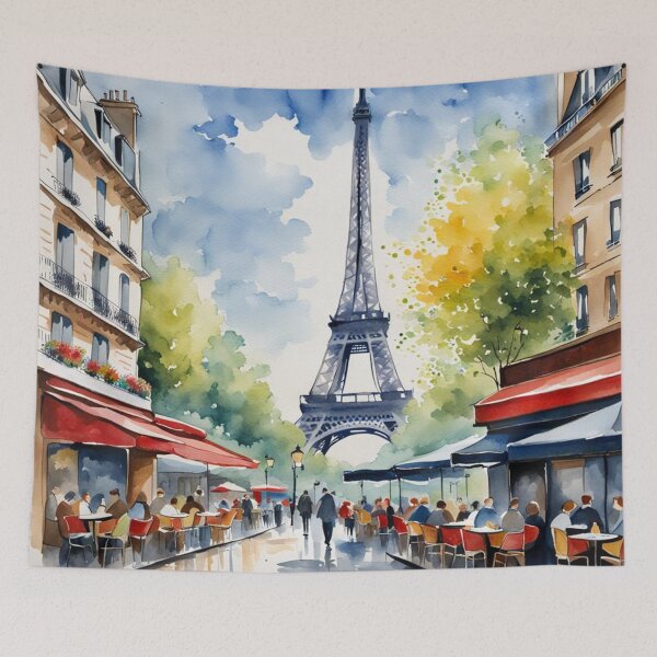 Item preview, Paris street cafe scene designed and sold by JackFreestone.