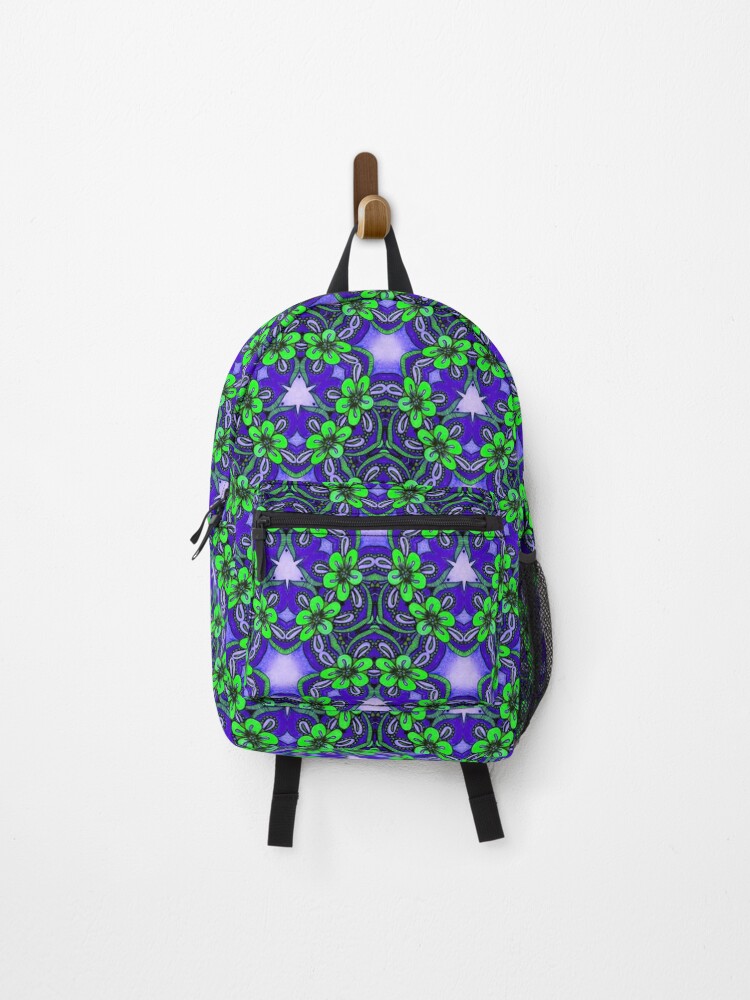 Thumbnail 1 of 3, Backpack, Abstract flowers designed and sold by AlexBlud.