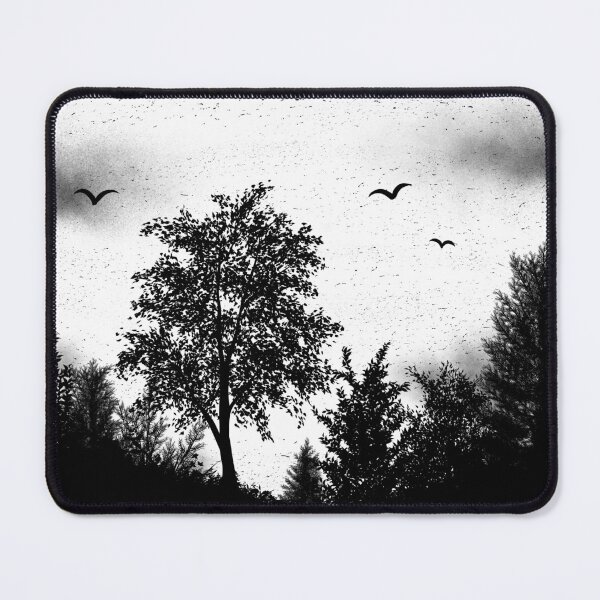 Item preview, Forest Landscape Classic T-shirt in black and white designed and sold by KaitoArtDesigns.