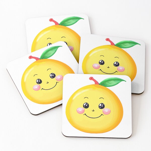 Item preview, Cute Smiling Orange Kawaii Fruit designed and sold by Akioos.