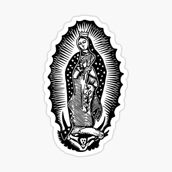 VIRGENCITA MORENA VIRGEN DE GUADALUPE STICKER DECAL CALCOMANIA DE VINILO 18