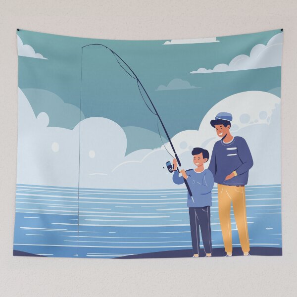 Item preview, Father’s Day Fishing Adventure - Cherished Moments Art designed and sold by KirtidaOrg.
