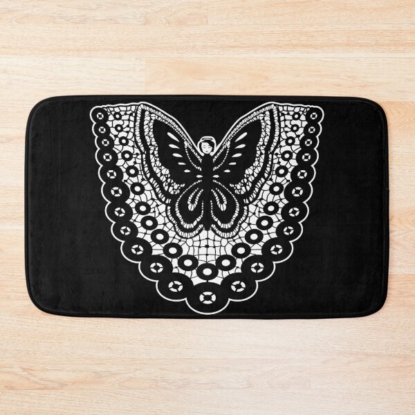 Item preview, SK Butterfly angle lady in elegant black and white lace heavenly gothic & punk, bib designed and sold by SueKnox.