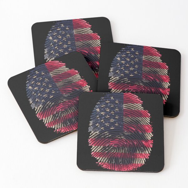 Item preview, American Fingerprint USA flag 4th of July designed and sold by TomFrontierArt.