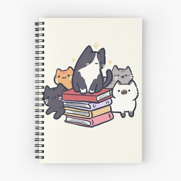 Item preview, cat and Books  designed and sold by Artofmayara.