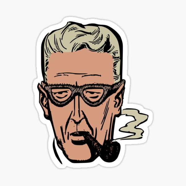 father smokes his pipe sticker for sale by phandiltees  redbubble