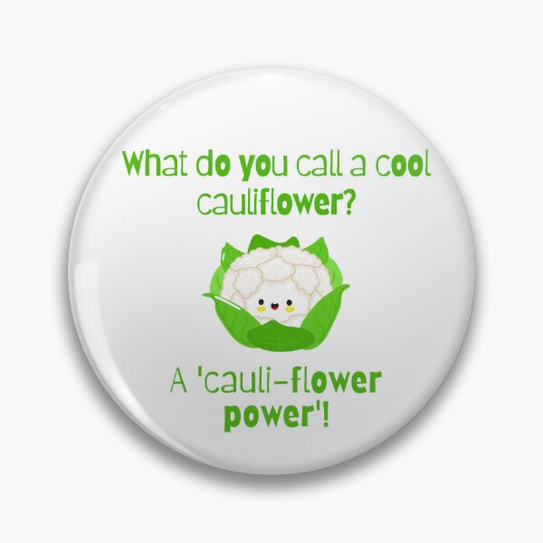 Item preview, Cool Cauliflower - a cauli - flower power designed and sold by PawsitivelyElla.