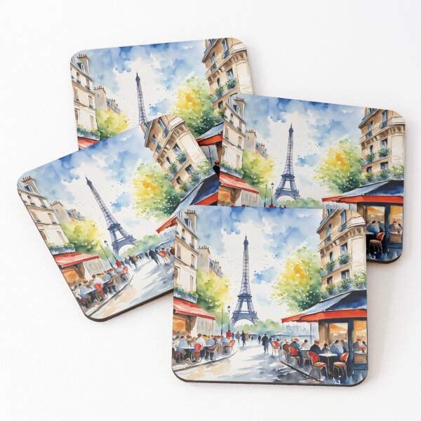 Item preview, Paris street cafe scene designed and sold by JackFreestone.