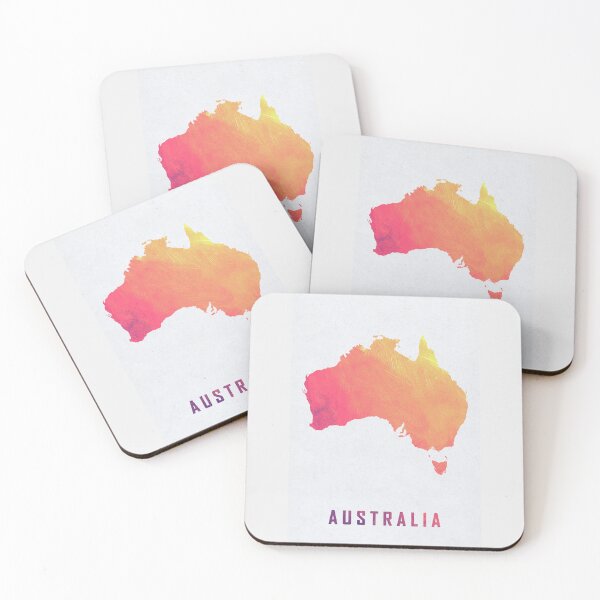 Item preview, Colorful Artistic Map Of Australia With Gradient Hues In Abstract Style designed and sold by Jerhus.