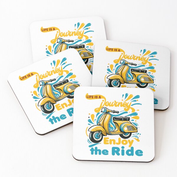 Item preview, Life is a Journey, Enjoy the Ride Scooter Art designed and sold by PrintMastery.