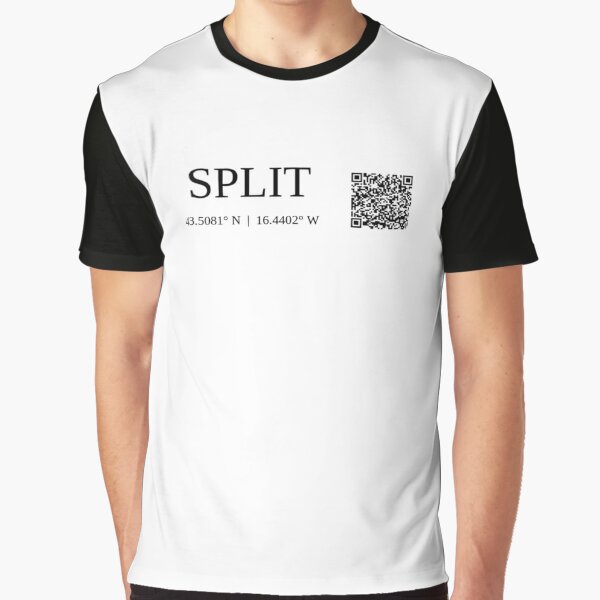 city of split croatie text gps coords - light  t-shirt graphique