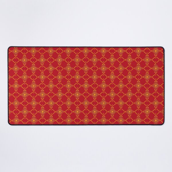 Item preview, Indian orange and yellow blockprint design designed and sold by SmarterThingz.