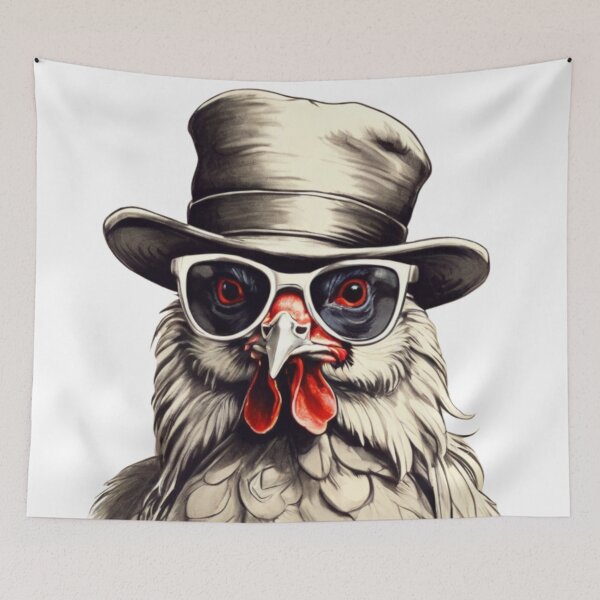 Item preview, Elegant Mr. Rooster in sunglasses and a vintage hat. designed and sold by SaraSumi.