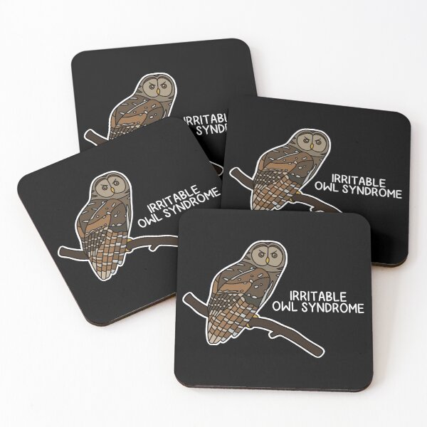 Item preview, (Version for DARK COLORED Items) IRRITABLE OWL SYNDROME (Barred Owl) designed and sold by chicorycreative.